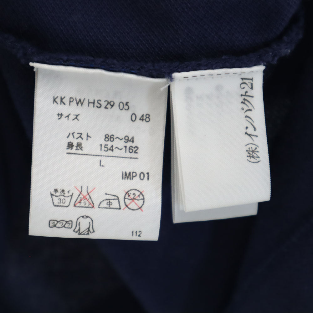 ラルフローレン インパクト21 ビックポニー 半袖 ポロシャツ L ネイビー系 RALPH LAUREN 鹿の子地 スキニーポロ レディース