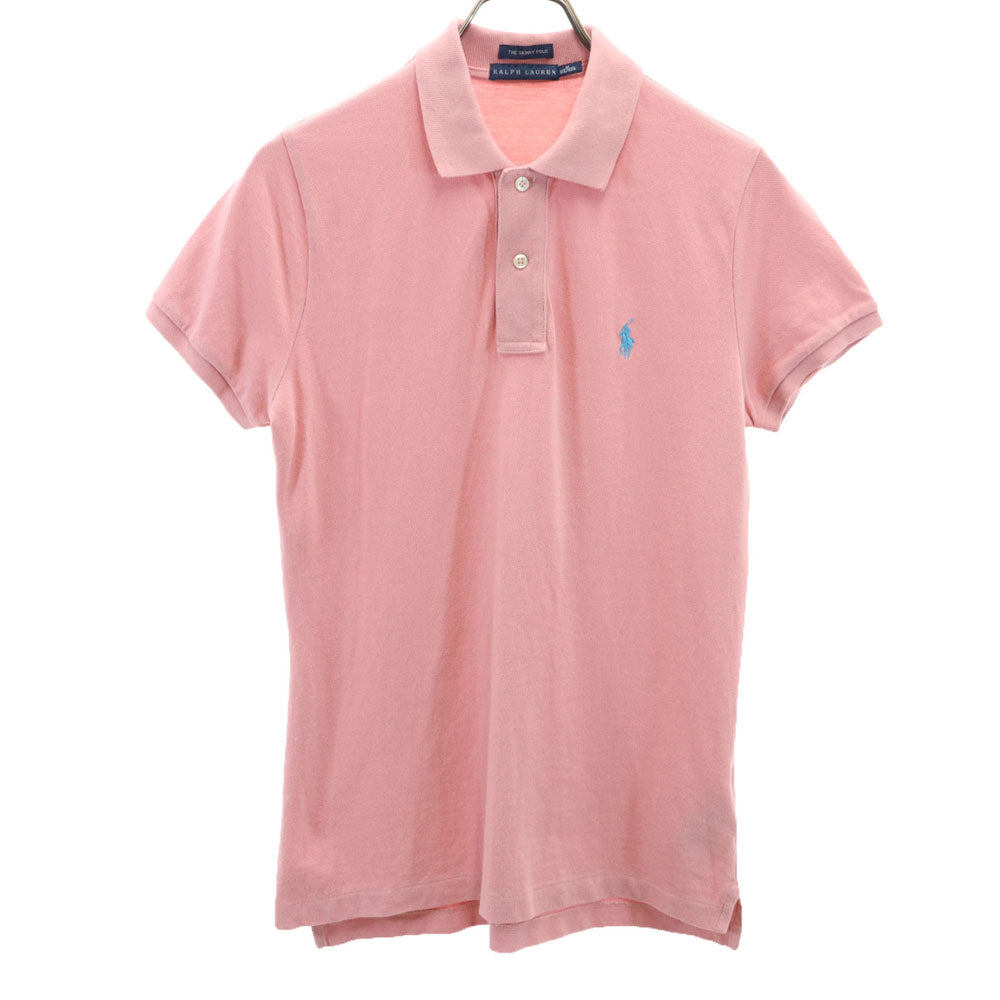 ラルフローレン 半袖 ポロシャツ M ピンク RALPH LAUREN 鹿の子地 レディース