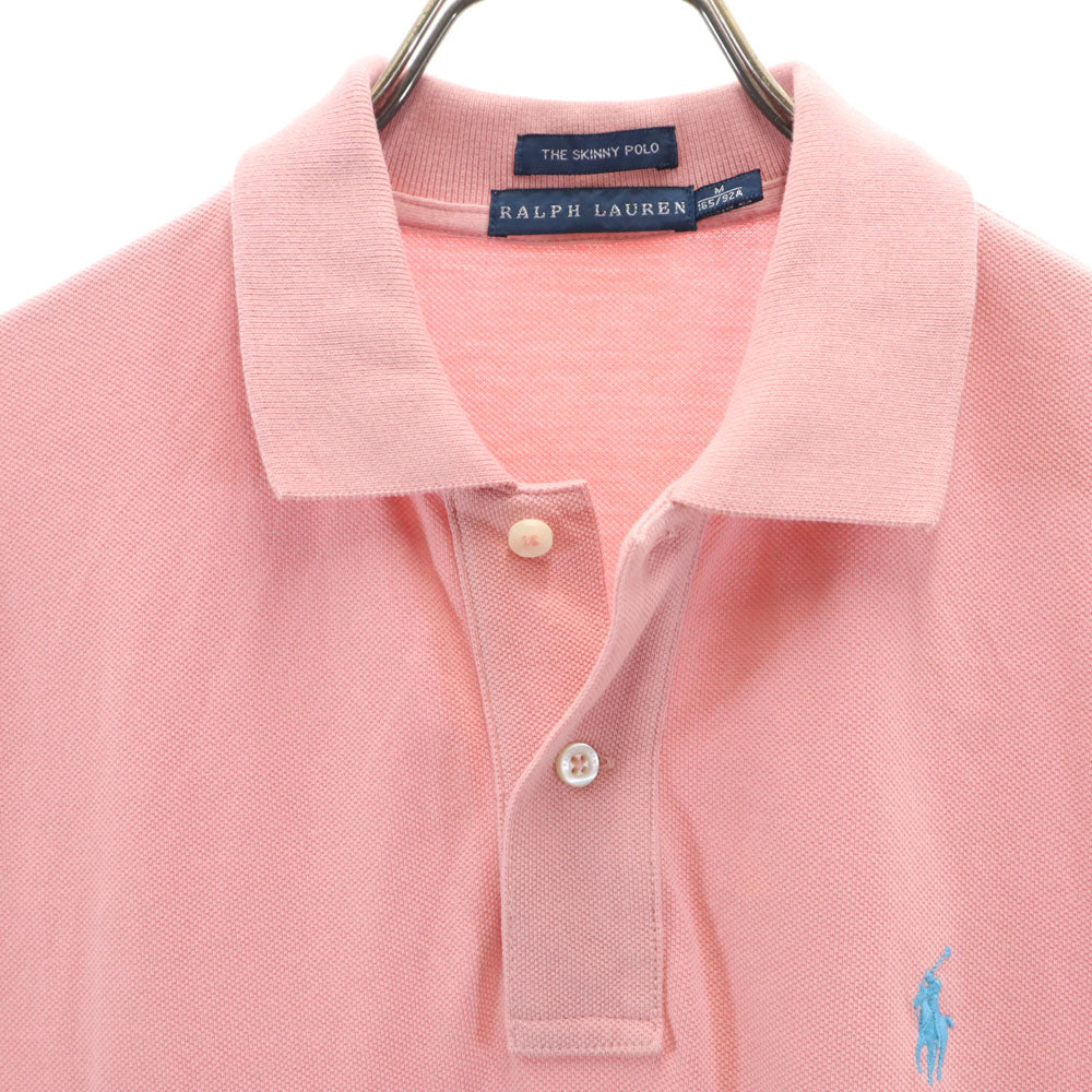 ラルフローレン 半袖 ポロシャツ M ピンク RALPH LAUREN 鹿の子地 レディース