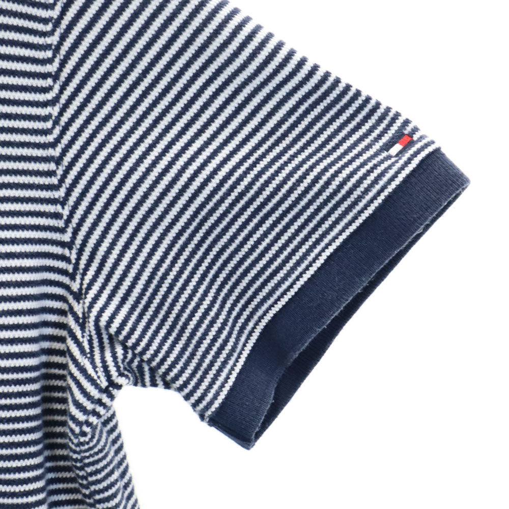 トミーヒルフィガー ボーダー柄 半袖 ポロシャツ XL ネイビー系 TOMMY HILFIGER メンズ