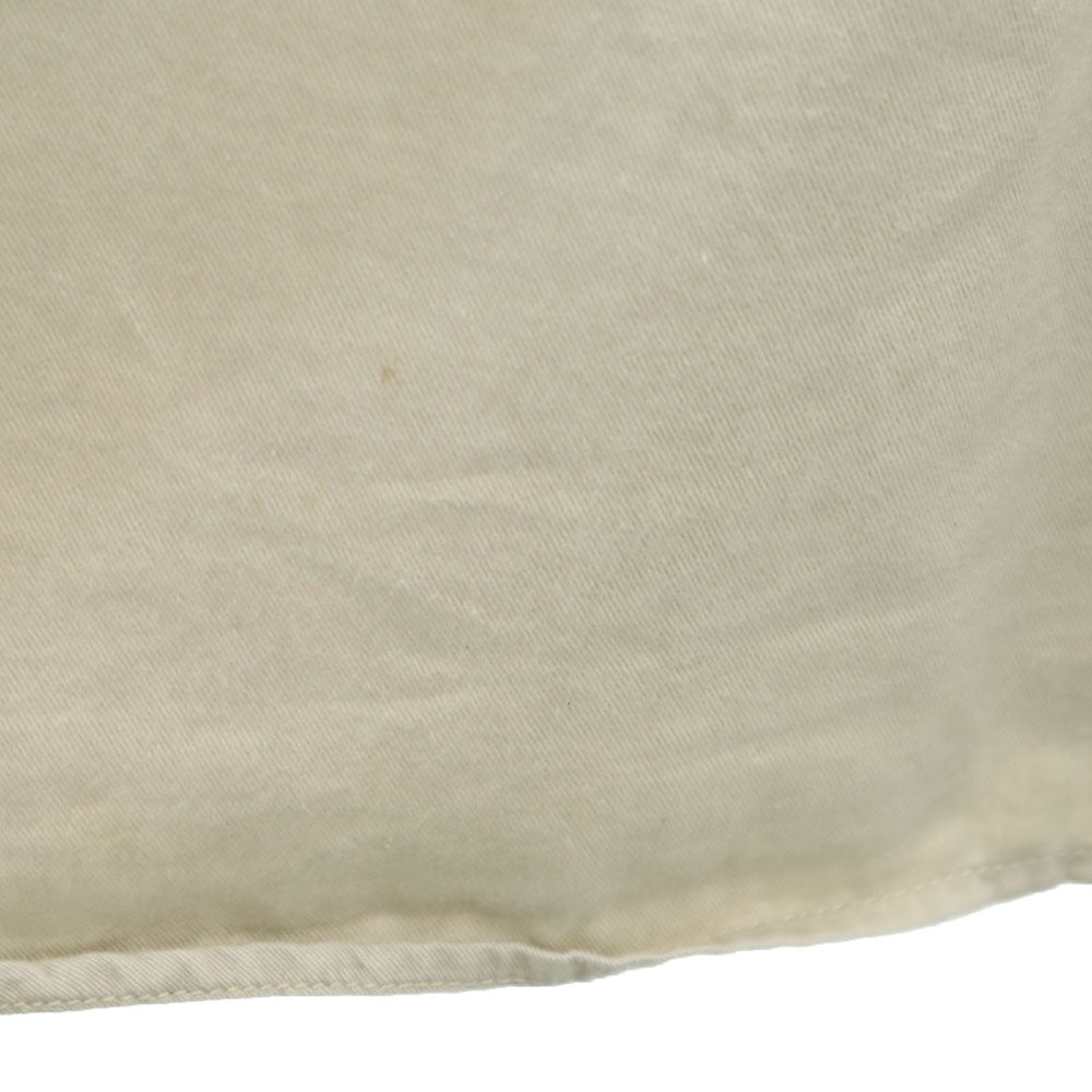 OLD オールド 80s 90s 長袖 コットンシャツ ベージュ 刺繍 メンズ