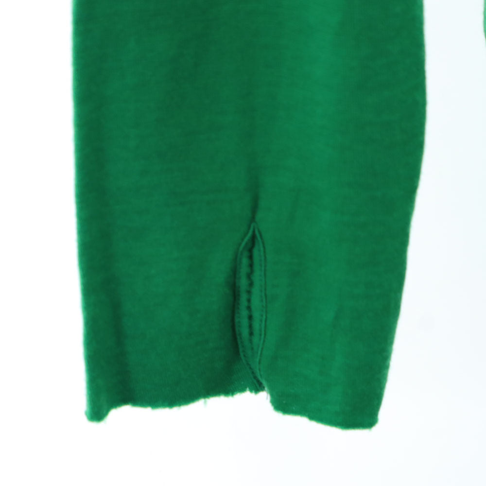 トリココムデギャルソン 日本製 ウール 長袖 ニット オープンカラーシャツ グリーン系 tricot COMME des GARCONS レディース