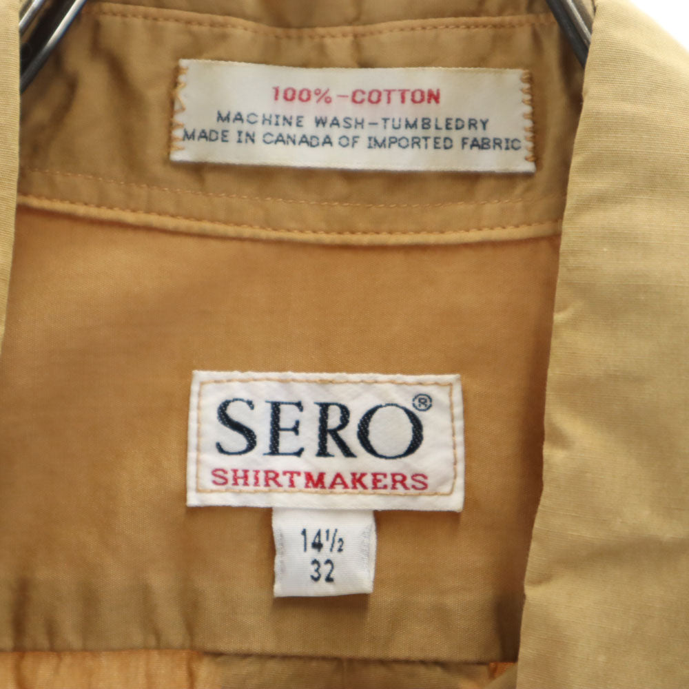 SERO セロ 長袖 ボタンダウンシャツ 14 1/2 32 ブラウン系 メンズ