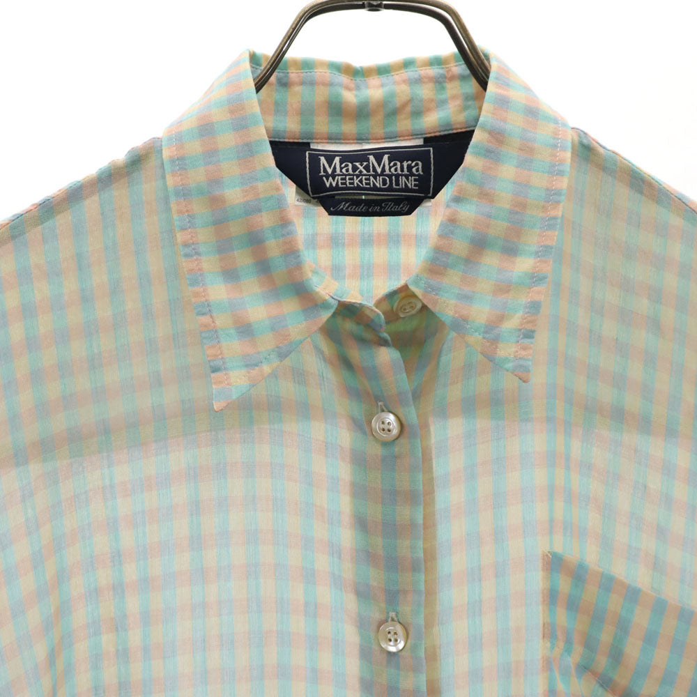 MaxMara WEEKEND LINE マックスマーラ ウィークエンドライン イタリア製 チェック柄 長袖 シャツ L レディース