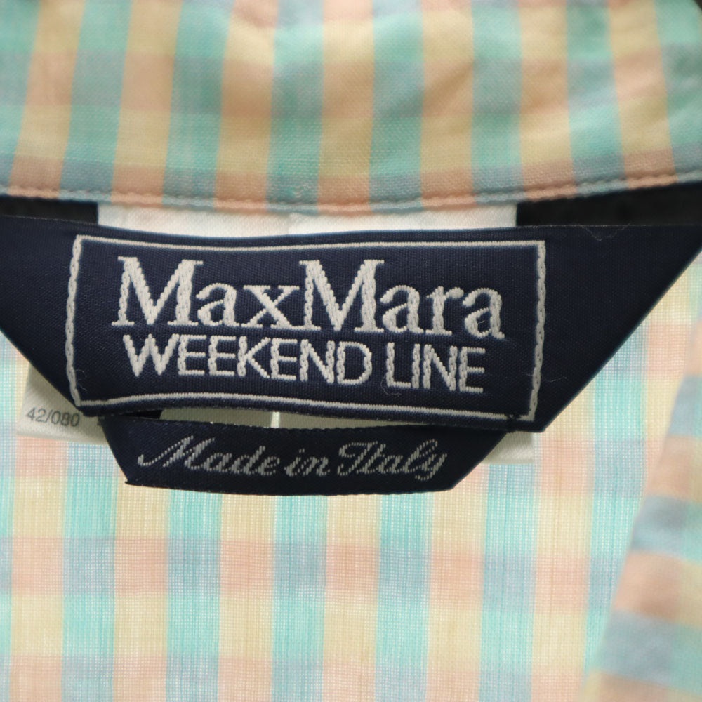 MaxMara WEEKEND LINE マックスマーラ ウィークエンドライン イタリア製 チェック柄 長袖 シャツ L レディース