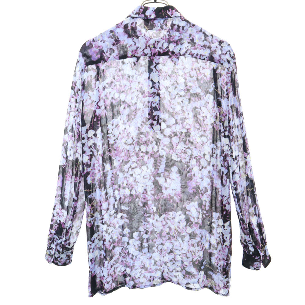 SPORTMAX スポーツマックス イタリア製 総柄 長袖 ハーフボタン シャツ 40 プルオーバー レディース