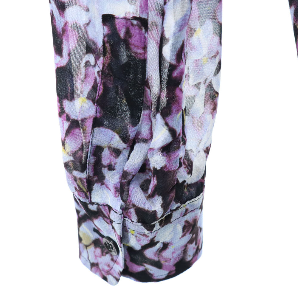 SPORTMAX スポーツマックス イタリア製 総柄 長袖 ハーフボタン シャツ 40 プルオーバー レディース