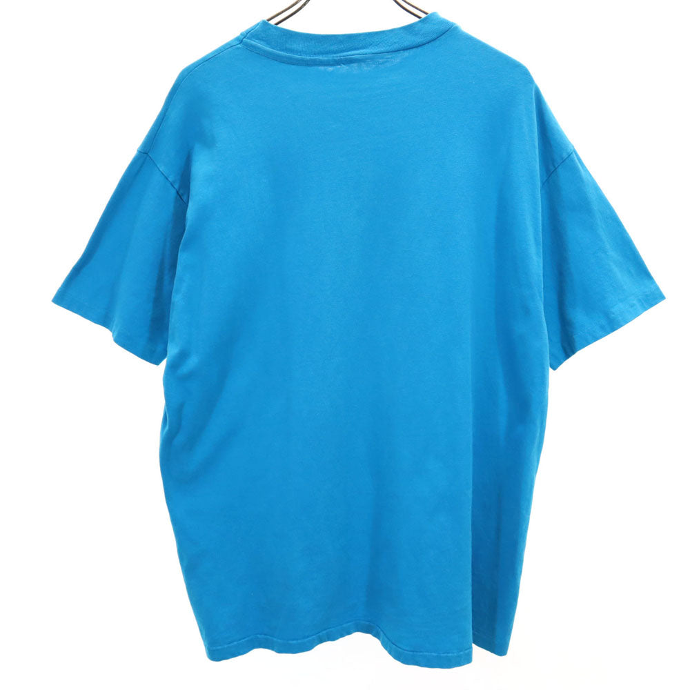 VINTAGE ヴィンテージ 80s プリント 半袖 Tシャツ ブルー メンズ