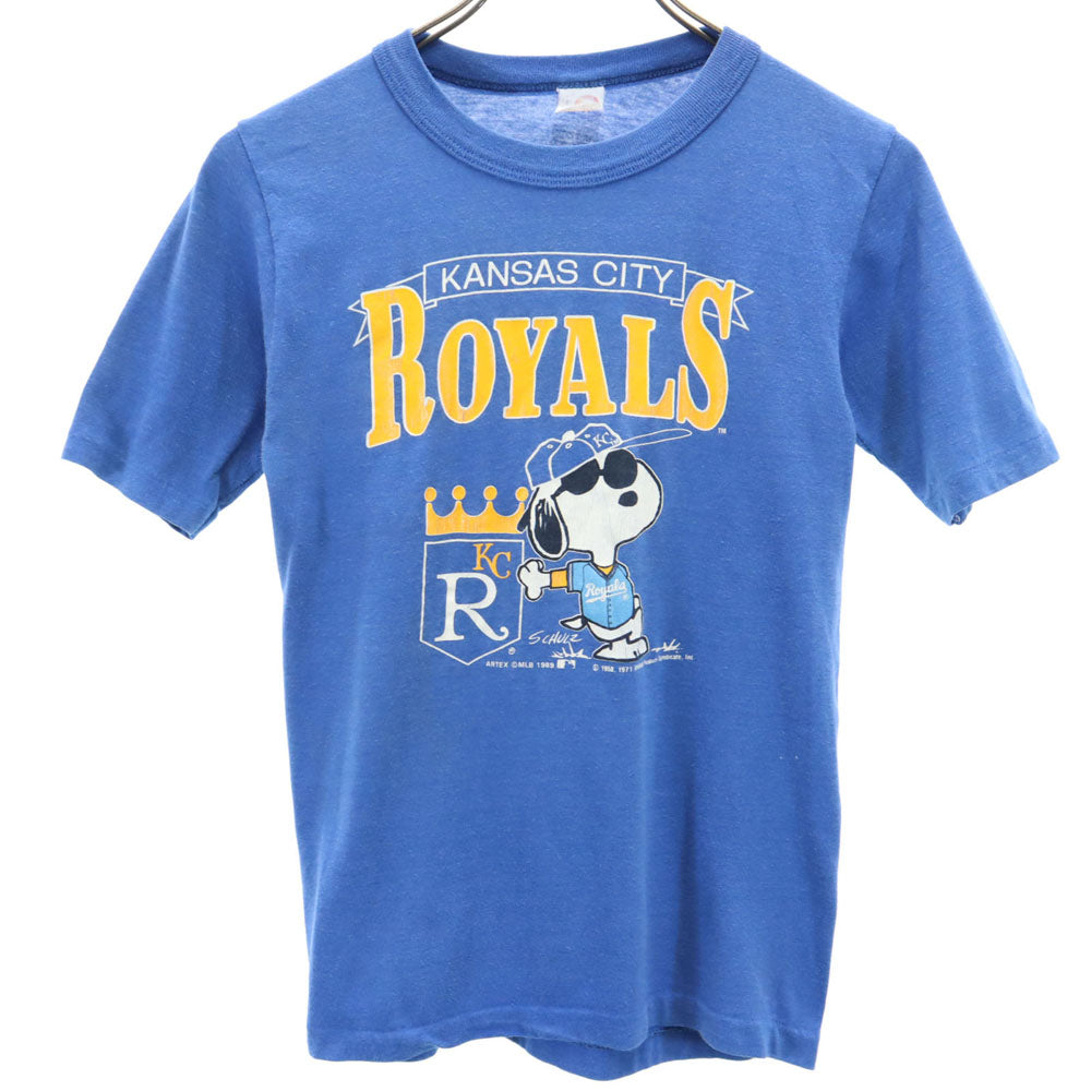 ARTEX アーテックス 80s USA製 ヴィンテージ 半袖 Tシャツ L（14-16） ブルー系 スヌーピー キッズ