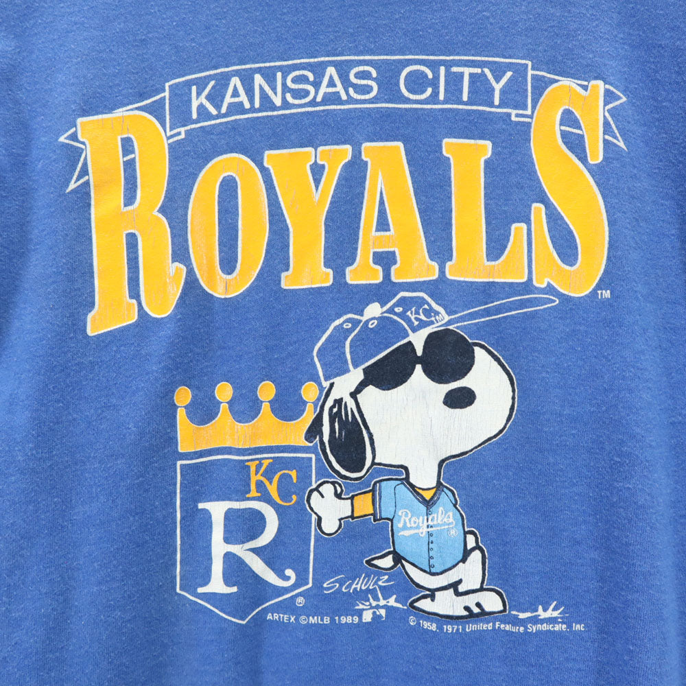 ARTEX アーテックス 80s USA製 ヴィンテージ 半袖 Tシャツ L（14-16） ブルー系 スヌーピー キッズ