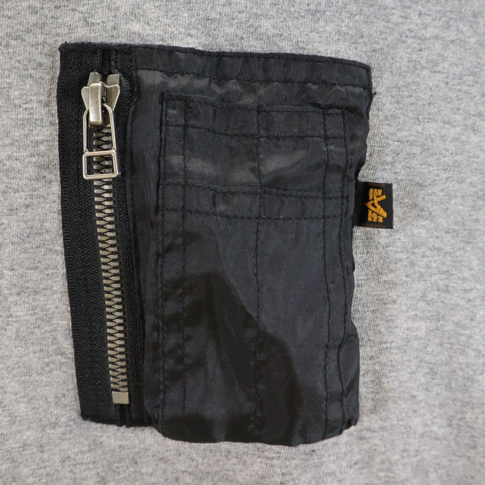 アルファインダストリーズ 半袖 Tシャツ L グレー系 ALPHA INDUSTRIES INC ポケT メンズ