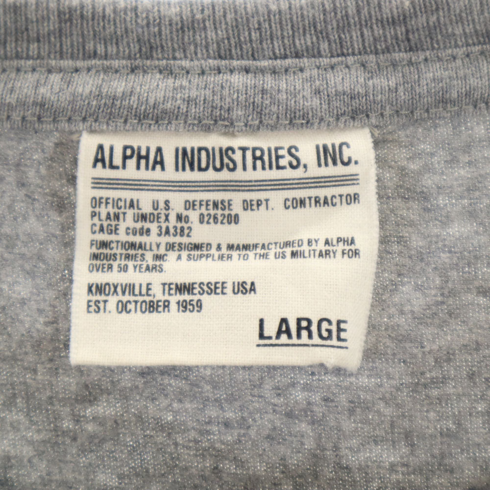 アルファインダストリーズ 半袖 Tシャツ L グレー系 ALPHA INDUSTRIES INC ポケT メンズ