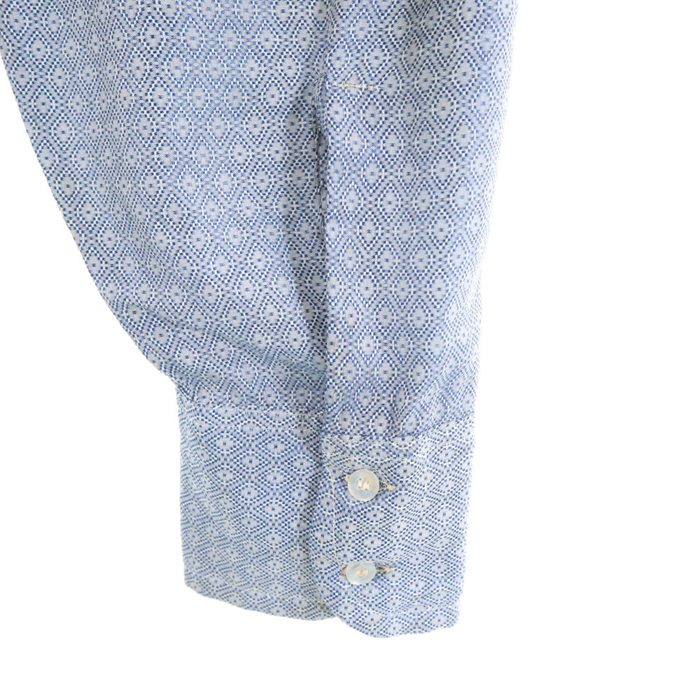 Arrow Kent Collection 70s ヴィンテージ 総柄 長袖 シャツ 161/2-33 ブルー系 メンズ