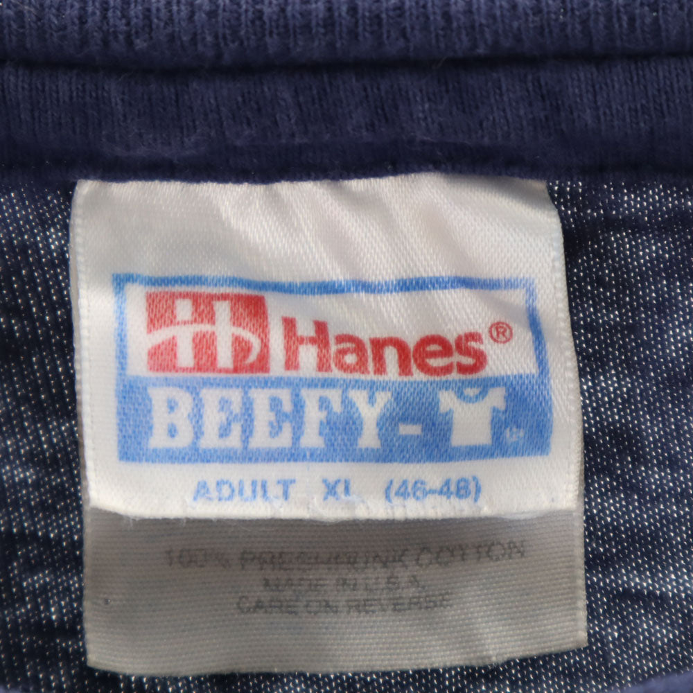 ヘインズ 90s USA製 オールド ポケT 半袖 Tシャツ XL ブルー Hanes メンズ