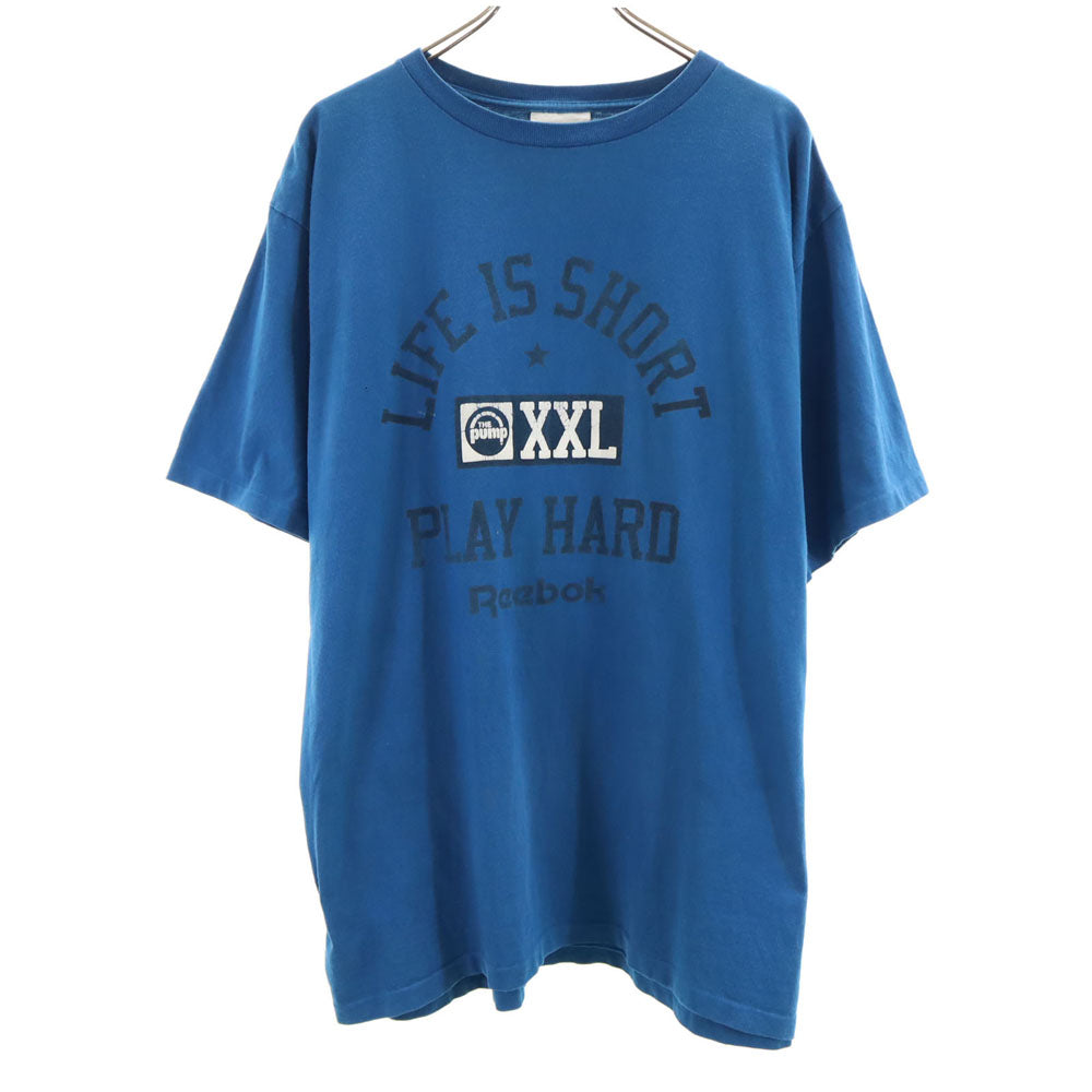 Reebok リーボック 90s USA製 オールド 半袖 Tシャツ XL ブルー系 メンズ