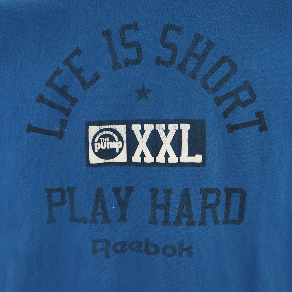 Reebok リーボック 90s USA製 オールド 半袖 Tシャツ XL ブルー系 メンズ
