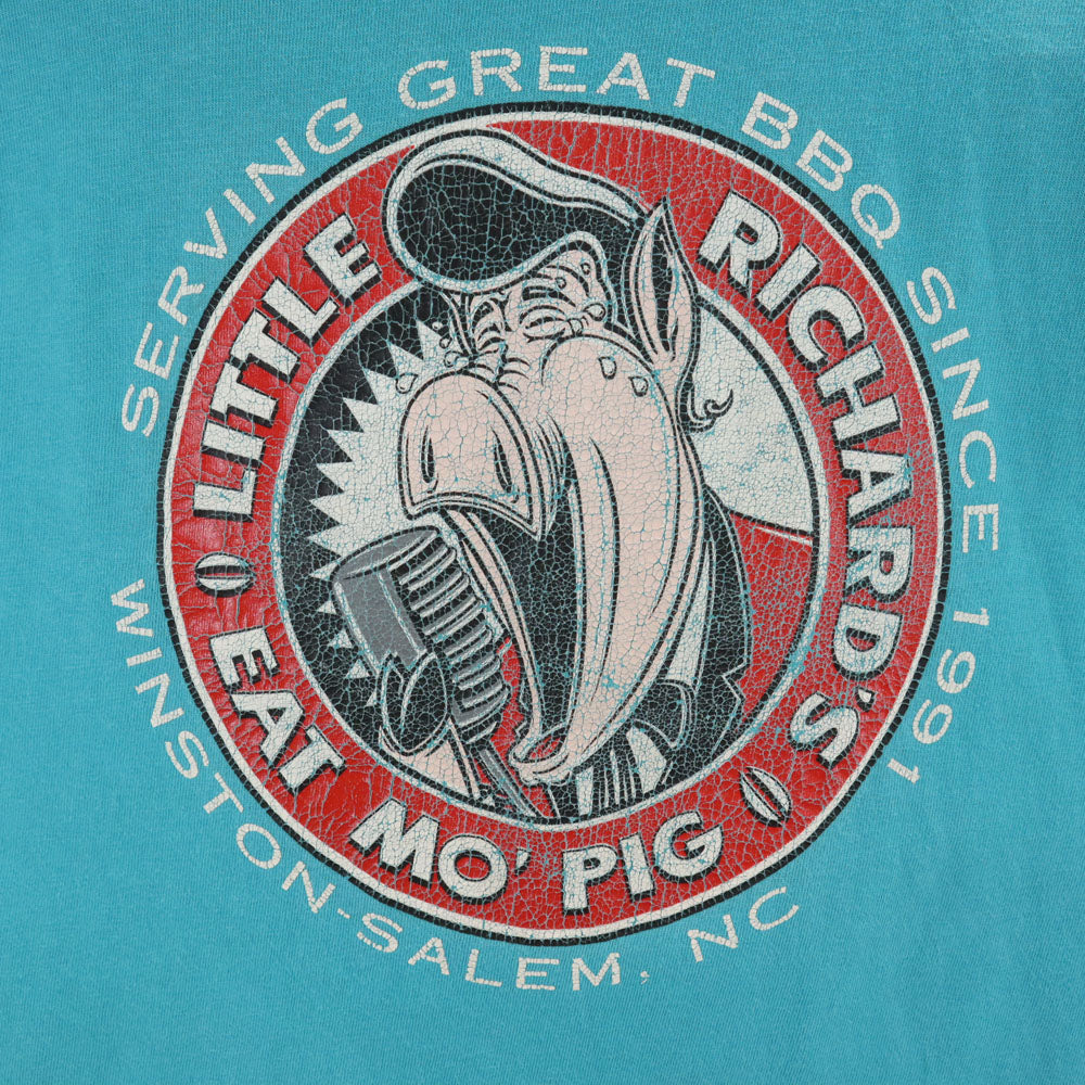 Hanes ヘインズ 90s USA製 オールド 半袖 Tシャツ XL ブルー系 メンズ