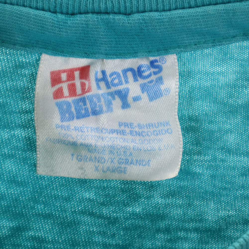 Hanes ヘインズ 90s USA製 オールド 半袖 Tシャツ XL ブルー系 メンズ