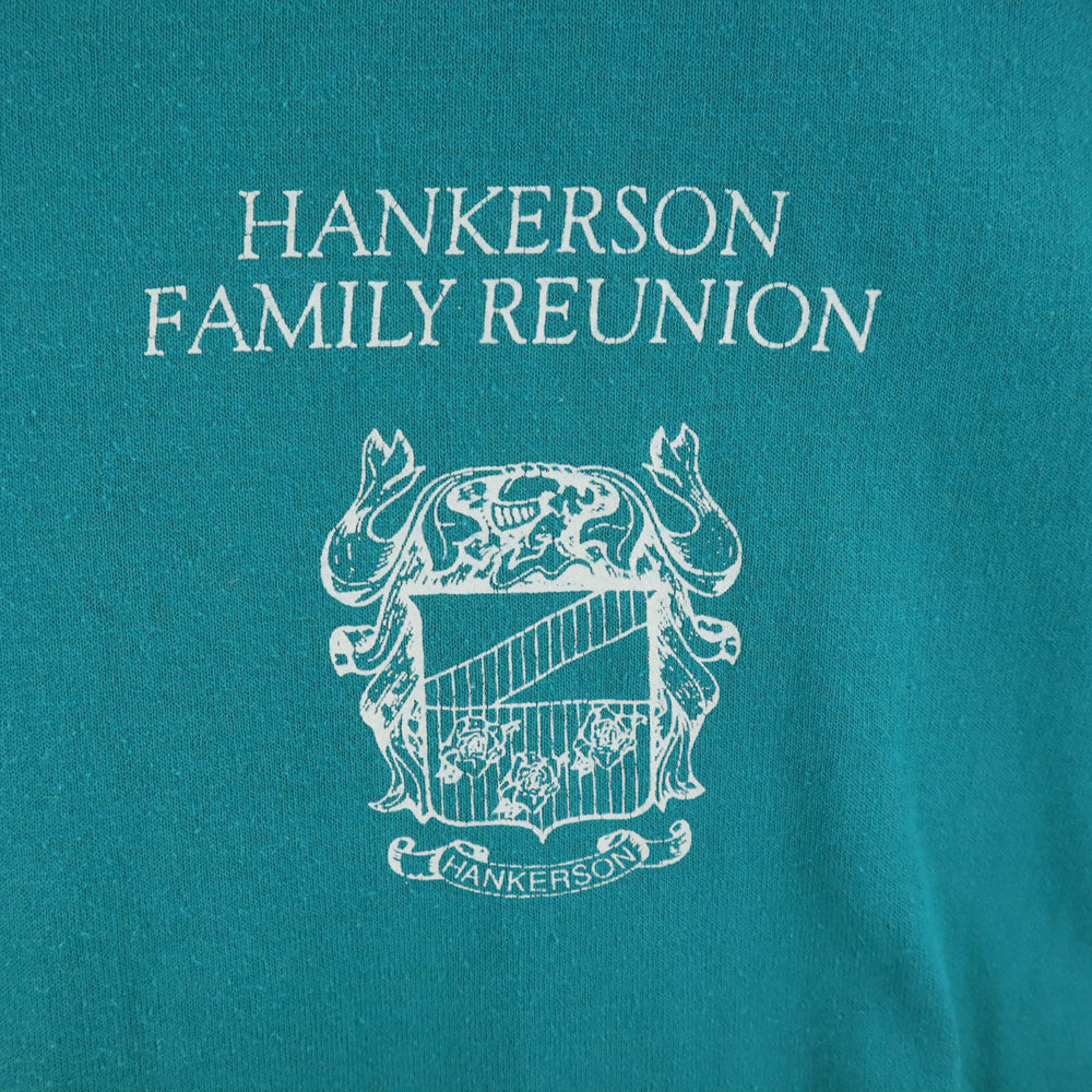 Hanes ヘインズ 80s 90s USA製 オールド 半袖 Tシャツ XXL ブルー系 ビッグサイズ メンズ