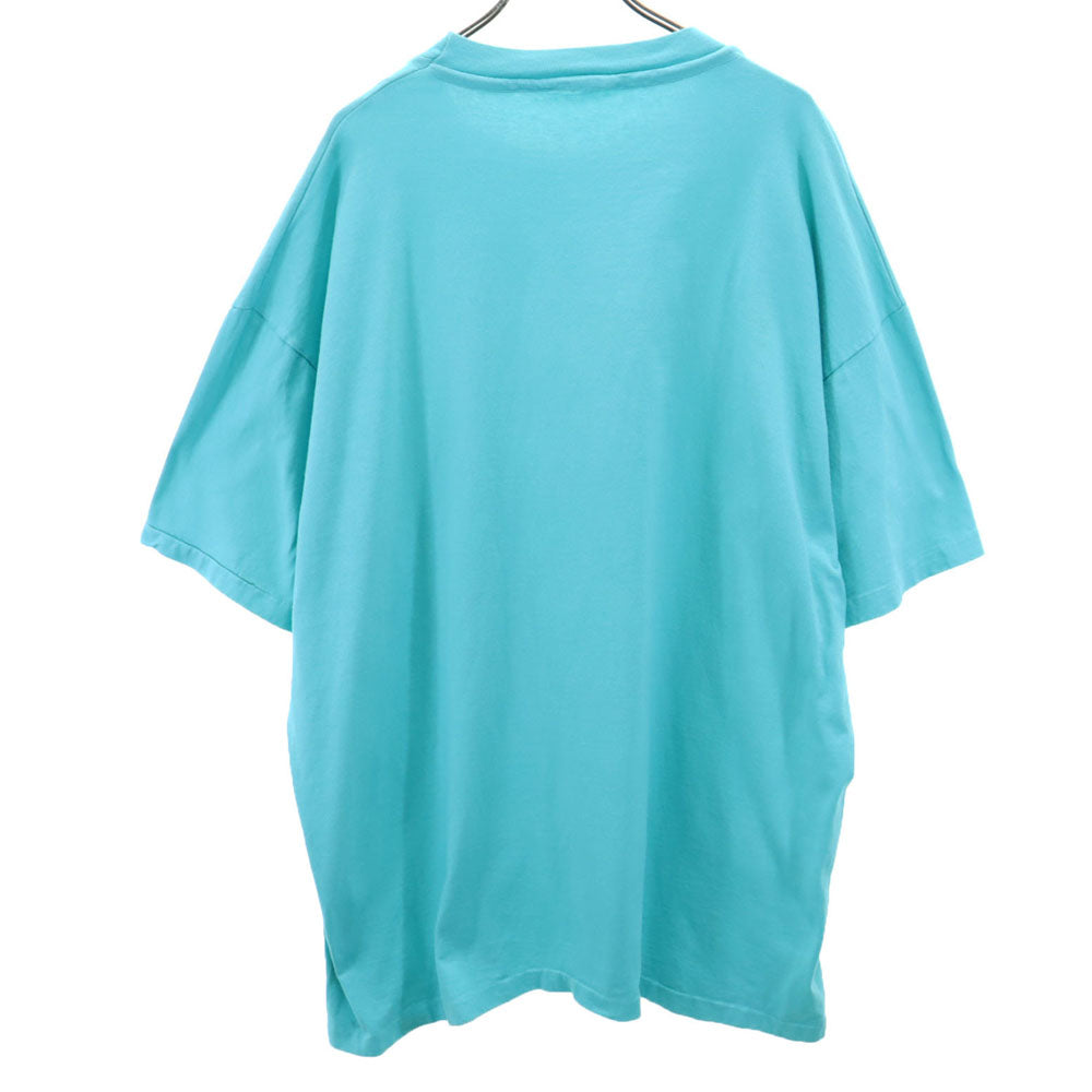 OLD オールド 80s 90s プリント 半袖 Tシャツ ブルー系 メンズ