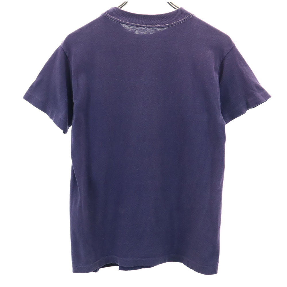 オールド 80s 90s プリント 半袖 Tシャツ パープル系 OLD メンズ