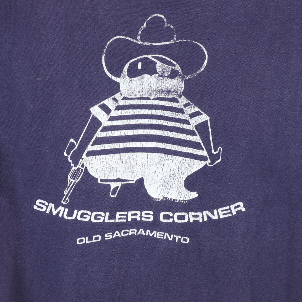 オールド 80s 90s プリント 半袖 Tシャツ パープル系 OLD メンズ