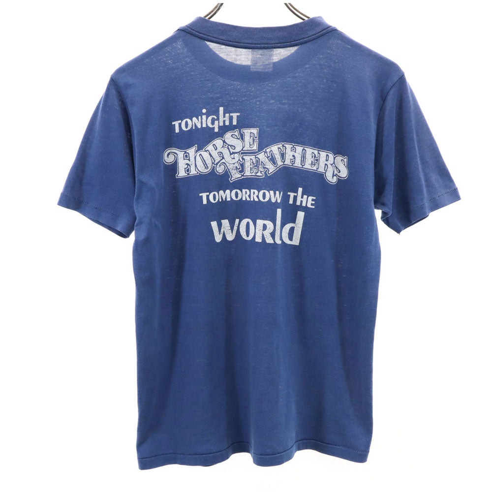 VINTAGE ヴィンテージ 70s 80s プリント 半袖 Tシャツ ブルー系 レディース