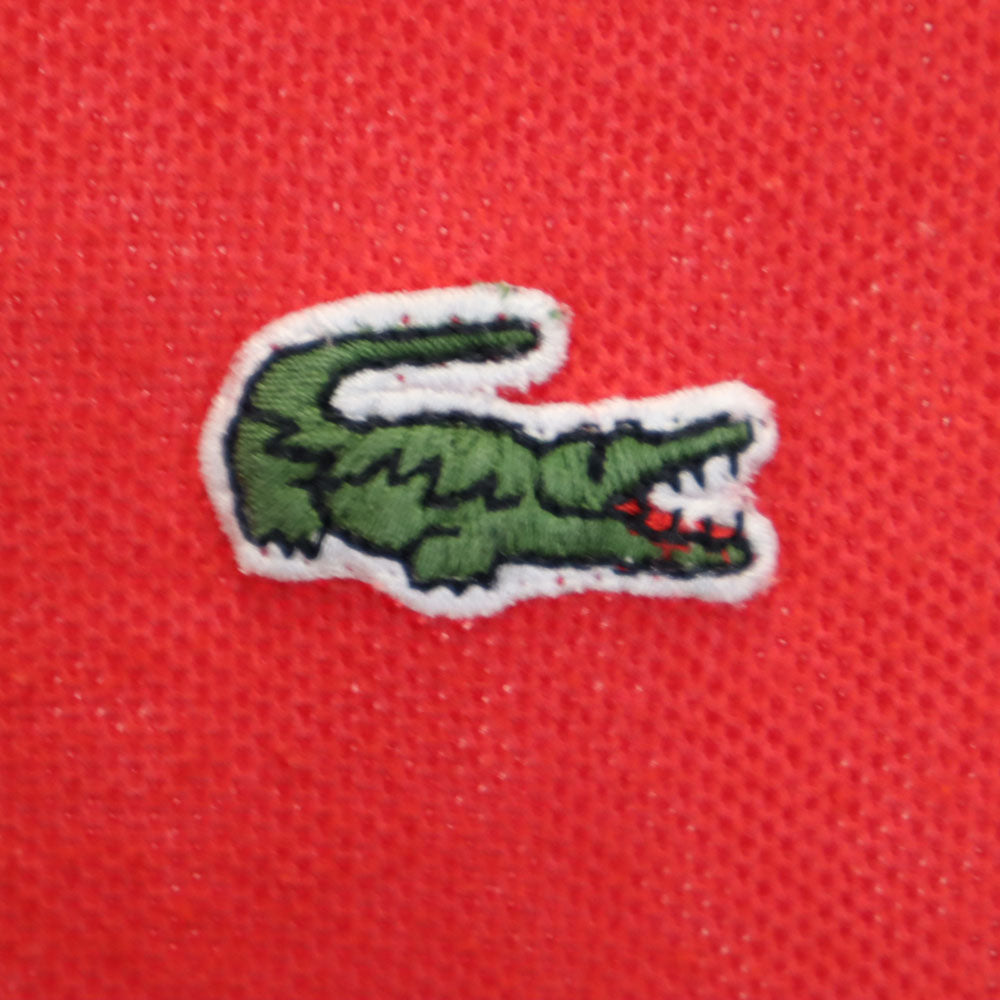 ラコステ 90s アイゾッド オールド 半袖 ハーフボタン ポロシャツ L レッド LACOSTE メンズ