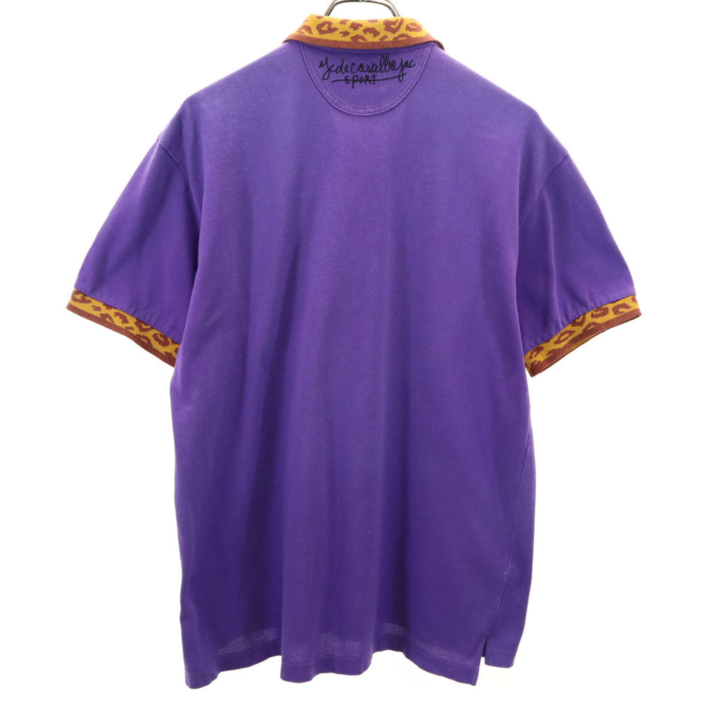 カステルバジャック 半袖 ハーフボタン ポロシャツ 4 パープル JC de CASTELBAJAC メンズ