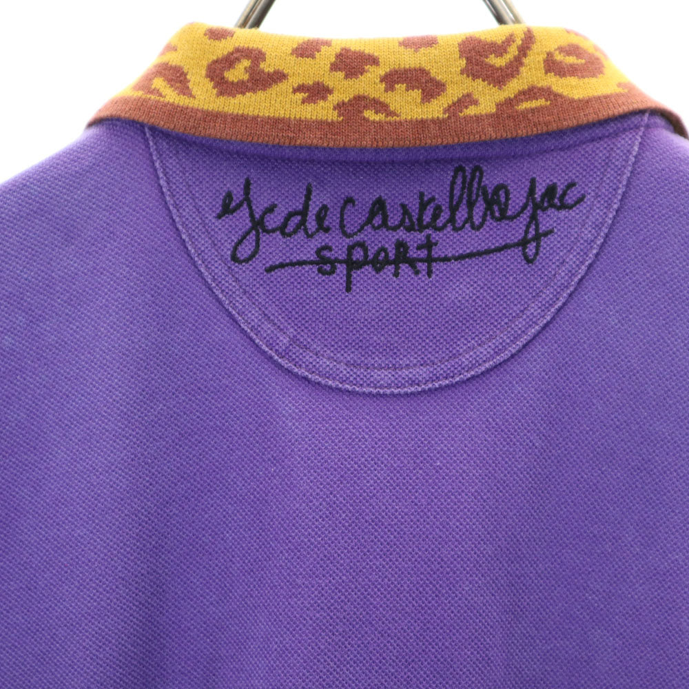 カステルバジャック 半袖 ハーフボタン ポロシャツ 4 パープル JC de CASTELBAJAC メンズ