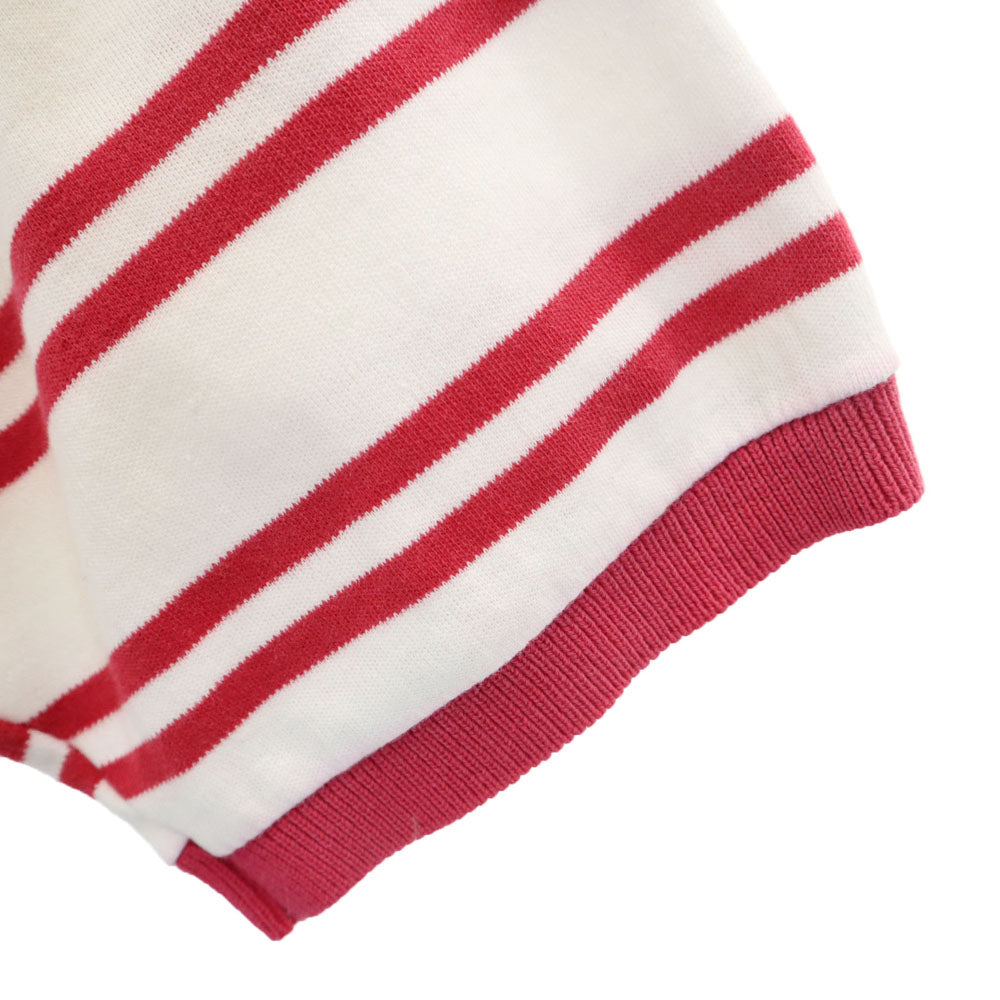 ポロバイラルフローレン 80s USA製 緑タグ ボーイズ ヴィンテージ ボーダー柄 半袖 ポロシャツ XL ホワイト Polo by Ralph Lauren メンズ