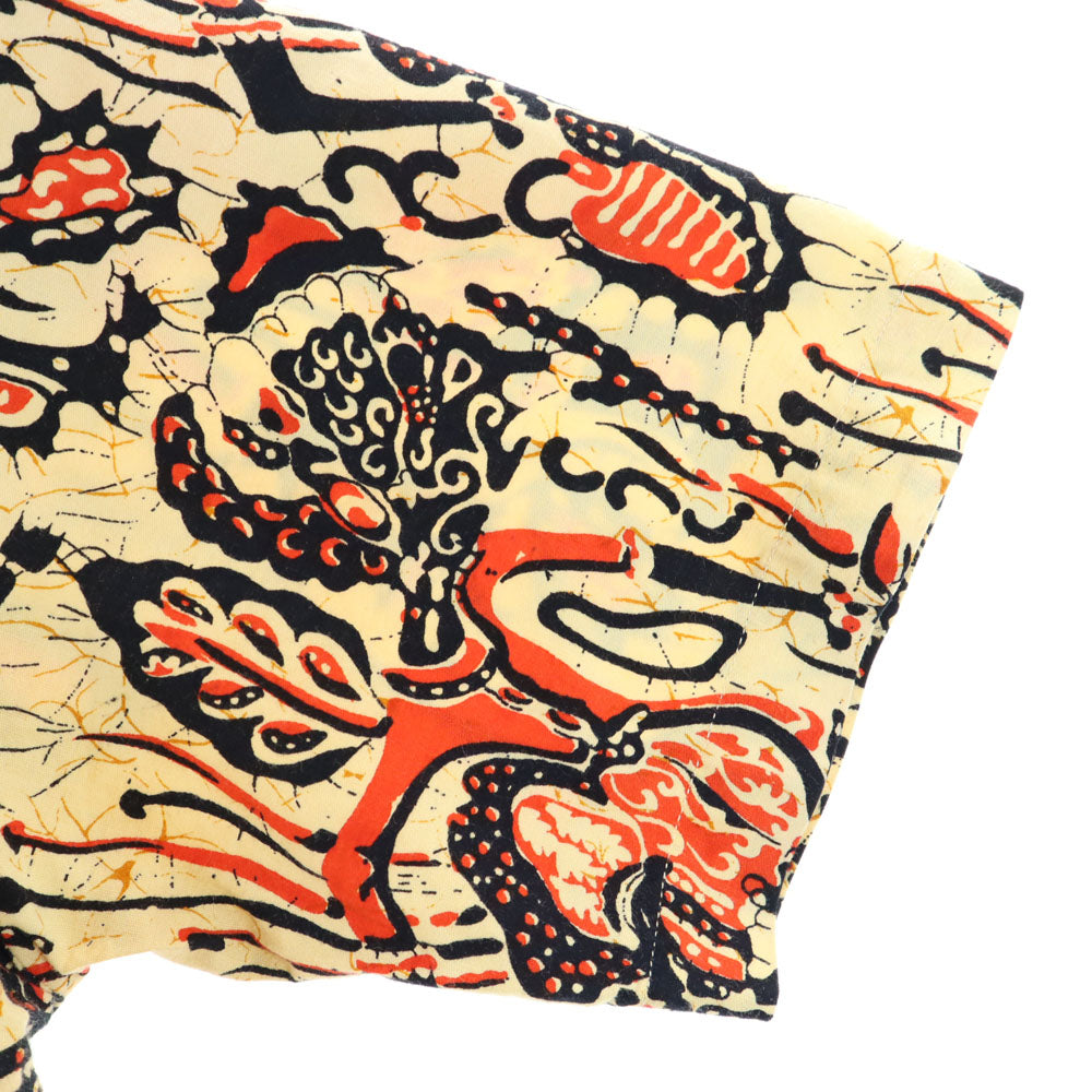 PAISAL 70s ヴィンテージ 開襟 半袖 オープンカラーシャツ S イエローベージュ系 メンズ