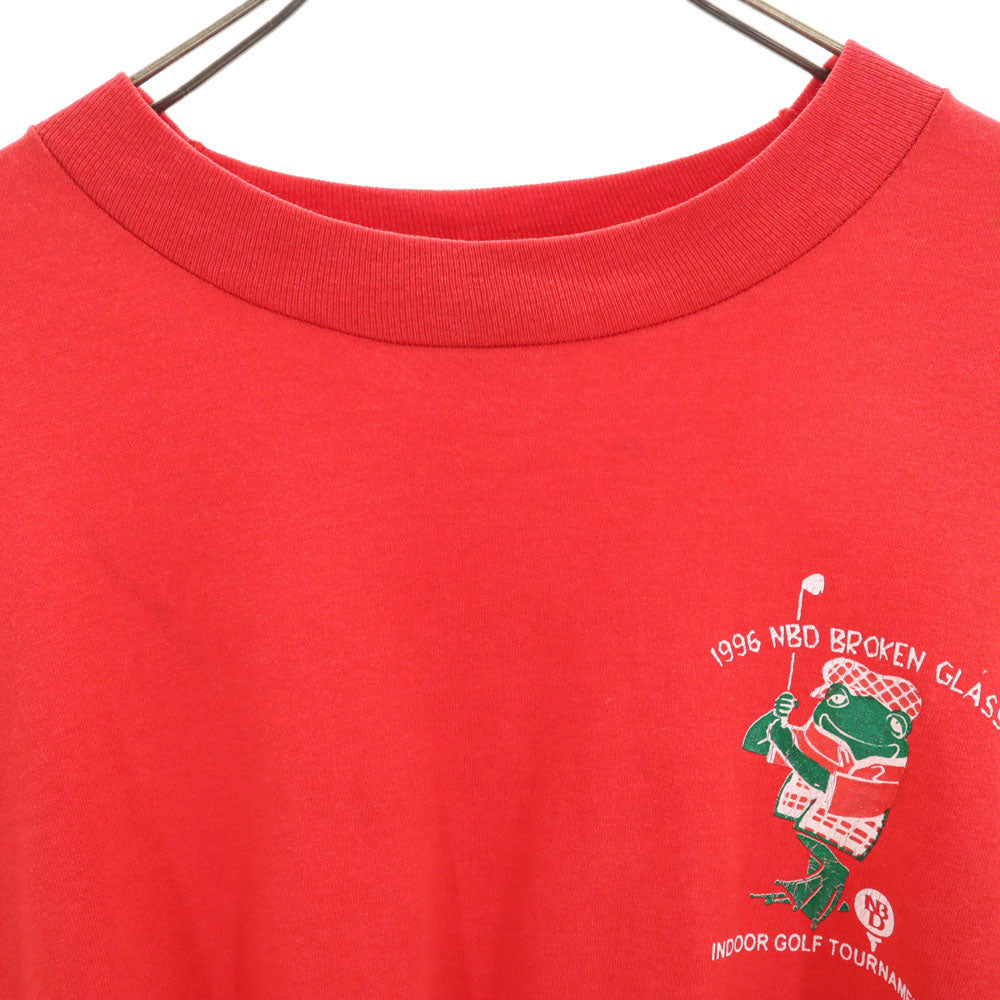 FRUIT OF THE LOOM フルーツオブザルーム 90s USA製 オールド 長袖 Tシャツ XL レッド系 メンズ