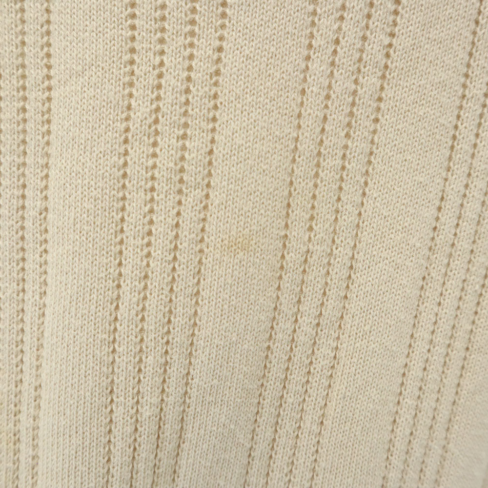 Christian Dior クリスチャンディオール 90s オールド 5分袖 セーター M ベージュ ニット レディース