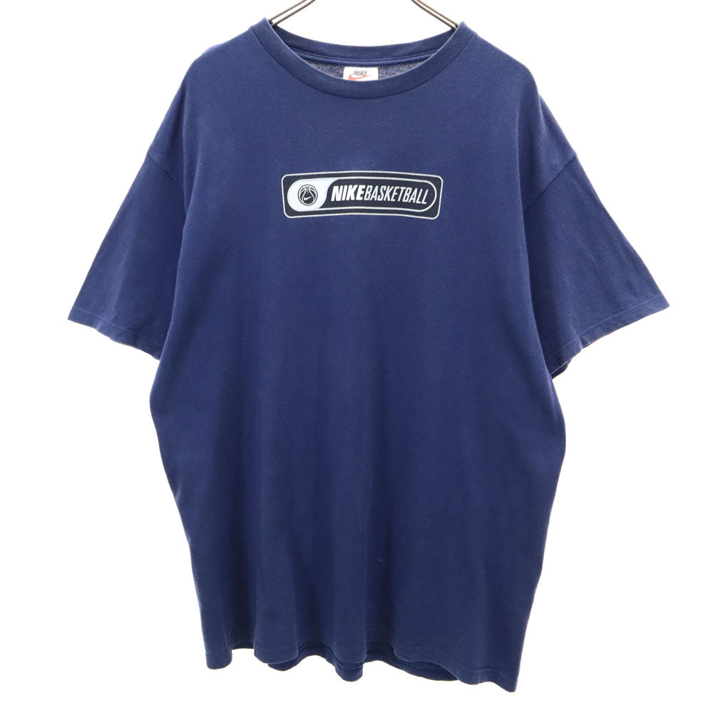 ナイキ 90s オールド USA製 白タグ 半袖 Tシャツ L ネイビー NIKE メンズ