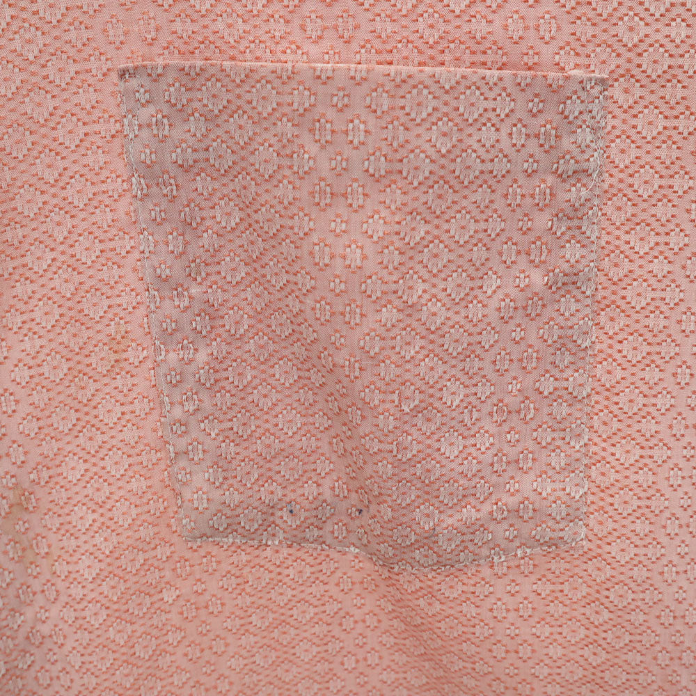 タウンクラフト 70s ヴィンテージ 総柄 半袖 シャツ S オレンジ系 TOWNCRAFT PENN-PREST メンズ