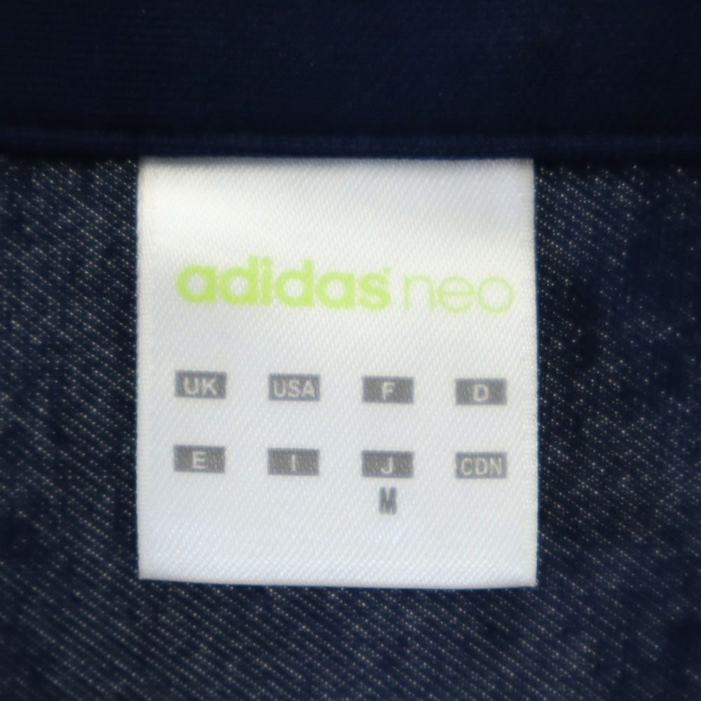 アディダスネオ 半袖 ハーフボタン Tシャツ M ブルー adidas NEO メンズ