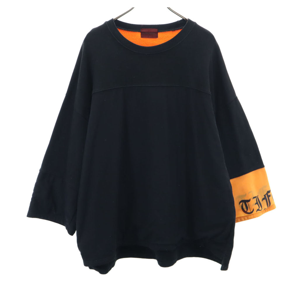 Danke Schon ダンケシェーン 7分袖 スウェット トレーナー F ブラック メンズ