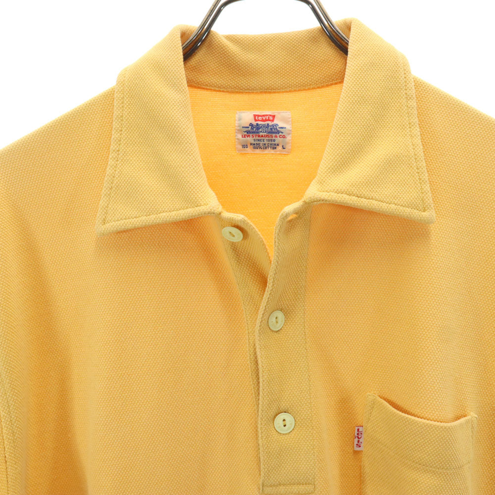 Levi's リーバイス 90s オールド 半袖 ポロシャツ L 山吹色 メンズ