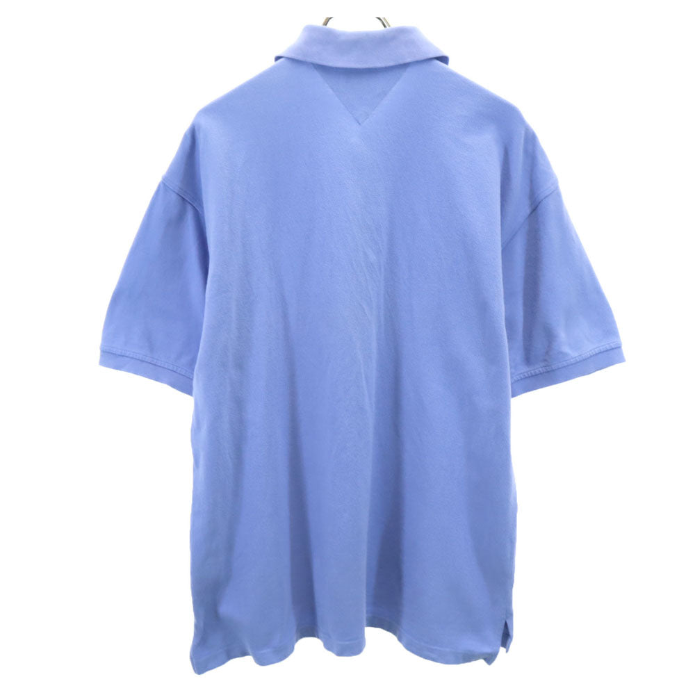 TOMMY HILFIGER トミーヒルフィガー 90s オールド フラッグタグ 半袖 ポロシャツ XL パープル系 鹿の子 メンズ