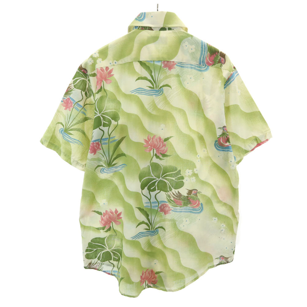 K MART ケーマート 70s USA製 ヴィンテージ 半袖 アロハシャツ L グリーン系 メンズ