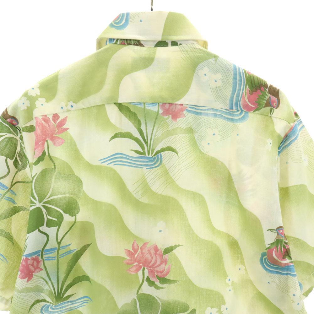 K MART ケーマート 70s USA製 ヴィンテージ 半袖 アロハシャツ L グリーン系 メンズ