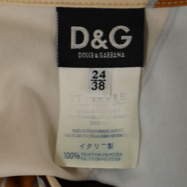 ドルチェアンドガッバーナ イタリア製 半袖 オープンカラーシャツ 38 ベージュ 他 DOLCE&GABBANA D&G レディース