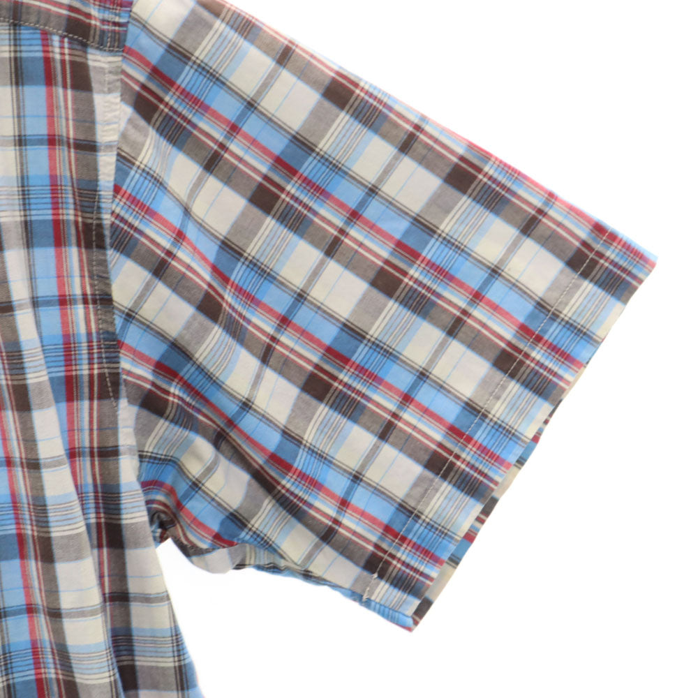 ステューシー 90s USA製 オールド 紺タグ チェック柄 半袖 ボタンダウンシャツ XL STUSSY メンズ