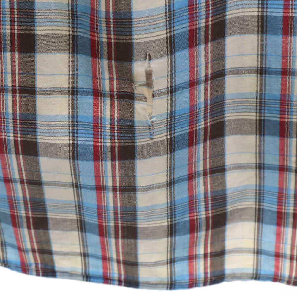 ステューシー 90s USA製 オールド 紺タグ チェック柄 半袖 ボタンダウンシャツ XL STUSSY メンズ