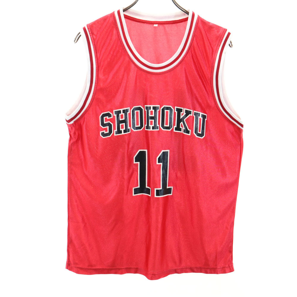 スラムダンク 湘北高校 タンクトップ XL 赤 スラムダンク 流川楓 バスケット ユニフォーム メンズ