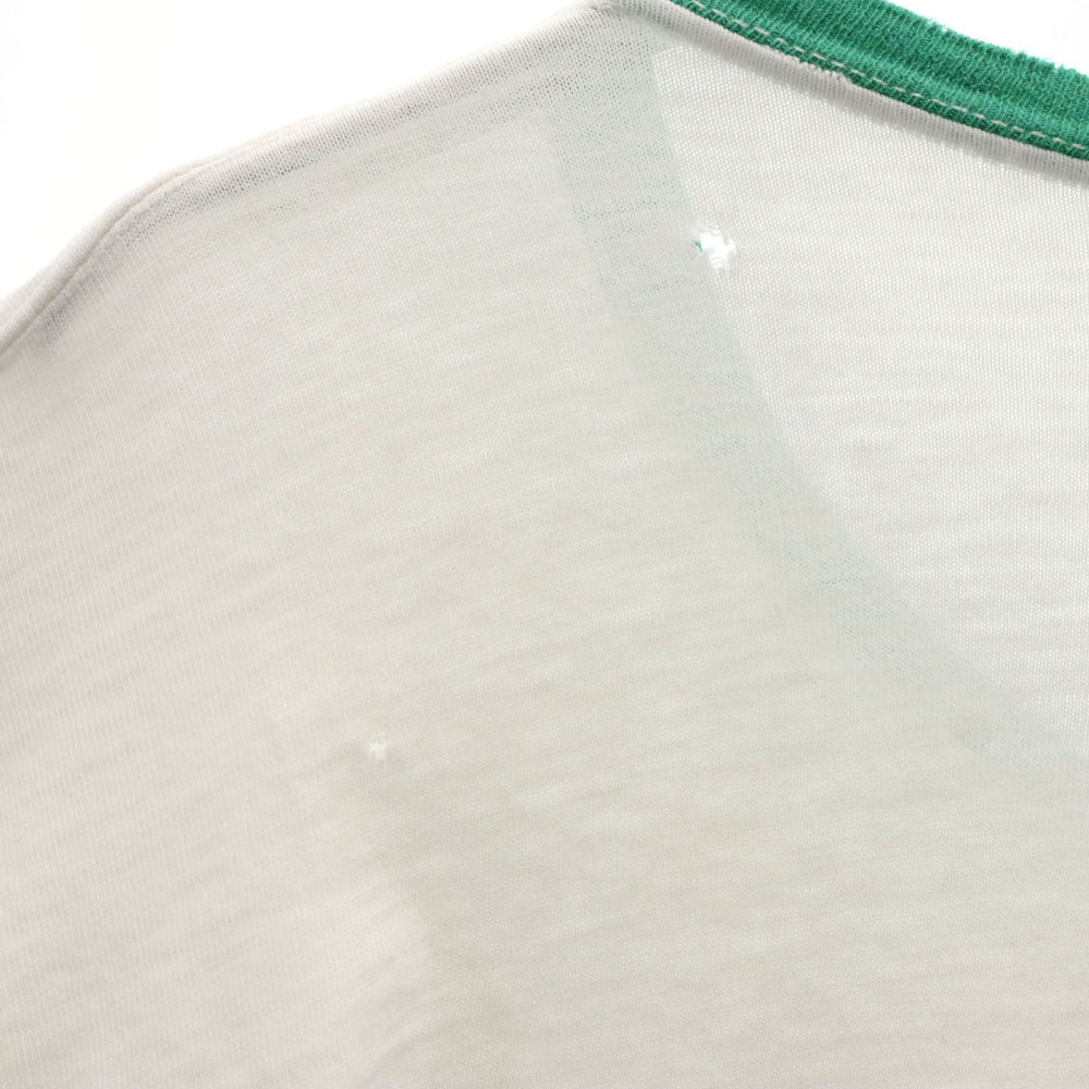 Champion チャンピオン 70s USA製 バータグ スヌーピー カレッジ リンガー 半袖 Tシャツ M 白系 メンズ