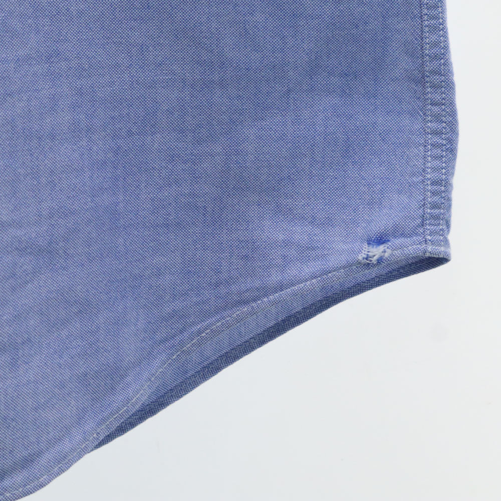 ポロバイラルフローレン 80s 緑タグ ヴィンテージ ボーイズ 半袖 オックスフォード ボタンダウンシャツ 170 ブルー系 Polo by Ralph Lauren キッズ