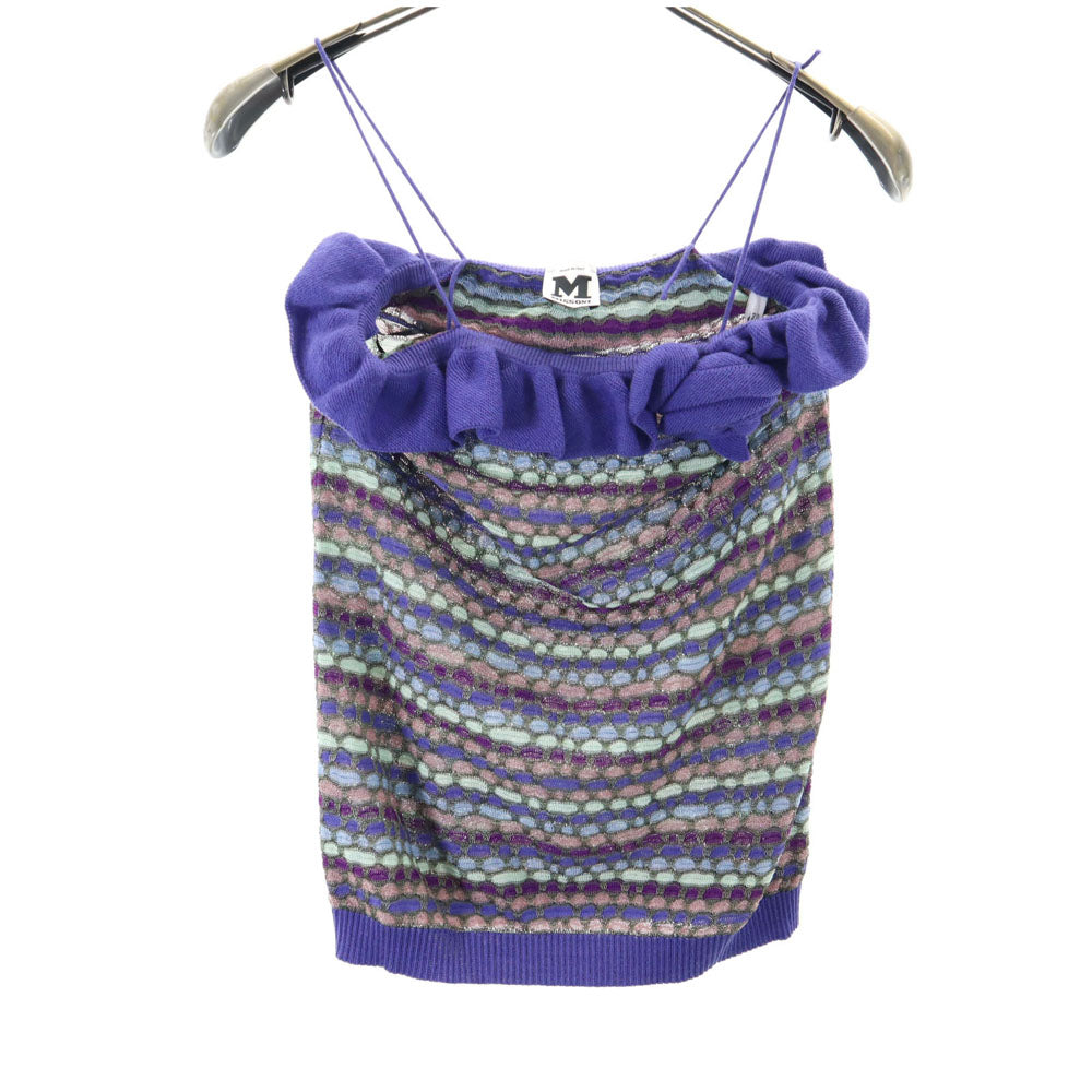 未使用 Missoni ミッソーニ イタリア製 ニット キャミソール 38 パープル系 レディース