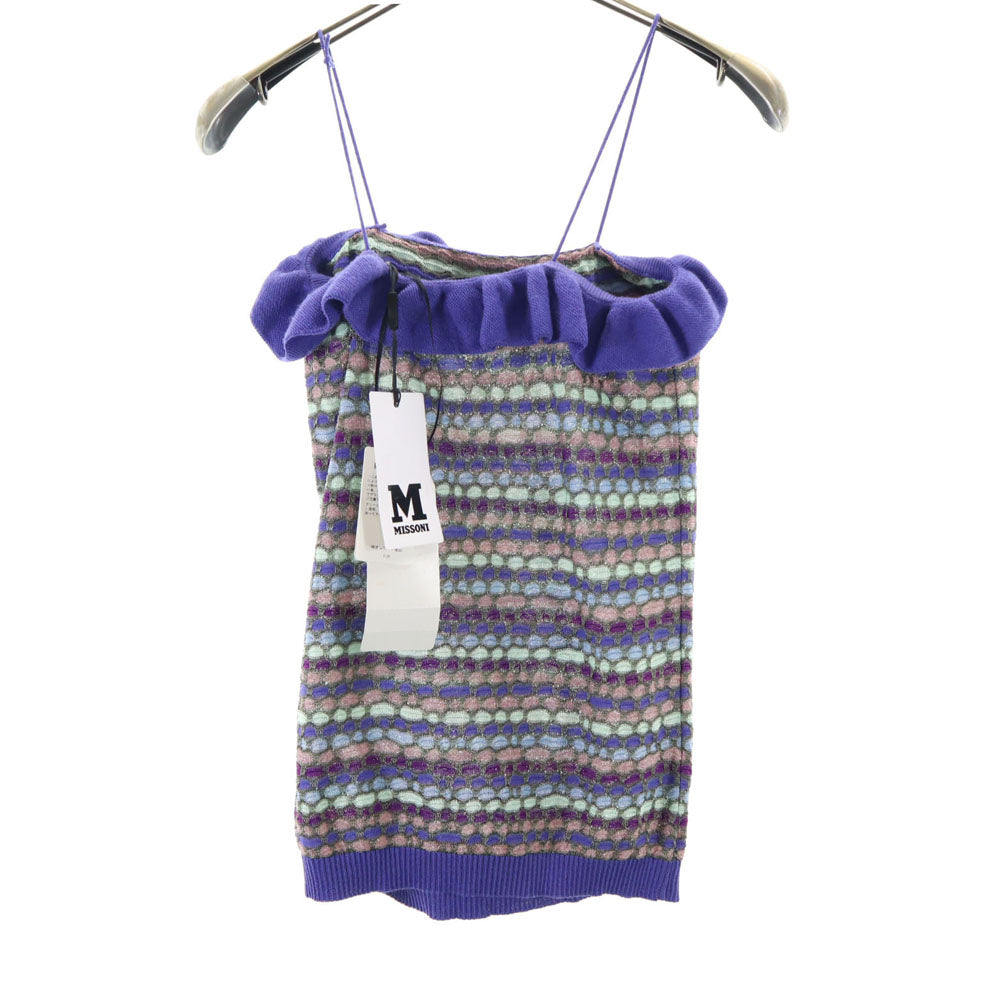 未使用 Missoni ミッソーニ イタリア製 ニット キャミソール 38 パープル系 レディース